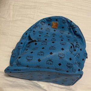 MCM Blue Backpack Stark Medium